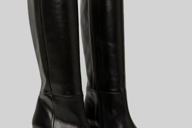 Botas de mujer Dansi en piel de color negro