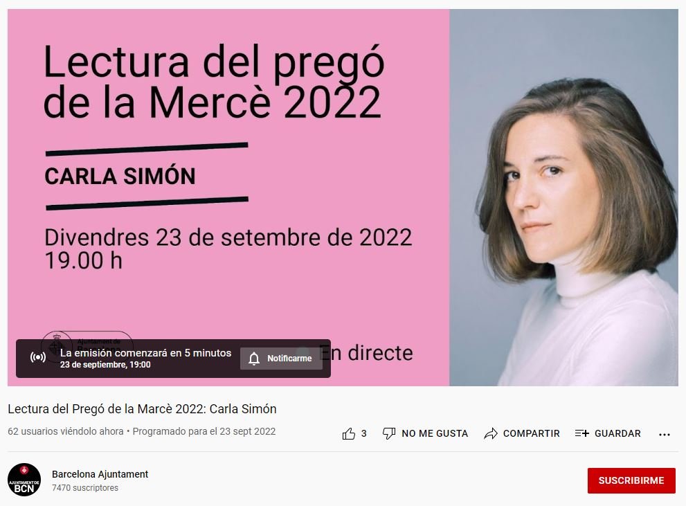 video pregó mercè 2022 error