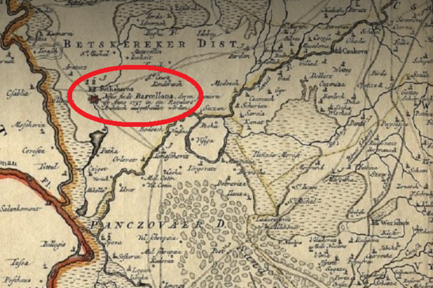 Mapa del Banat de Tenesmar, actual Voivodina (siglo XVIII) con la situación de Nueva Barcelona. Fuente Archivo ElNacional Mapa del Banat de Tenesmar, actual Voivodina (siglo XVIII) con la situación de Nueva Barcelona. Fuente Archivo ElNacional