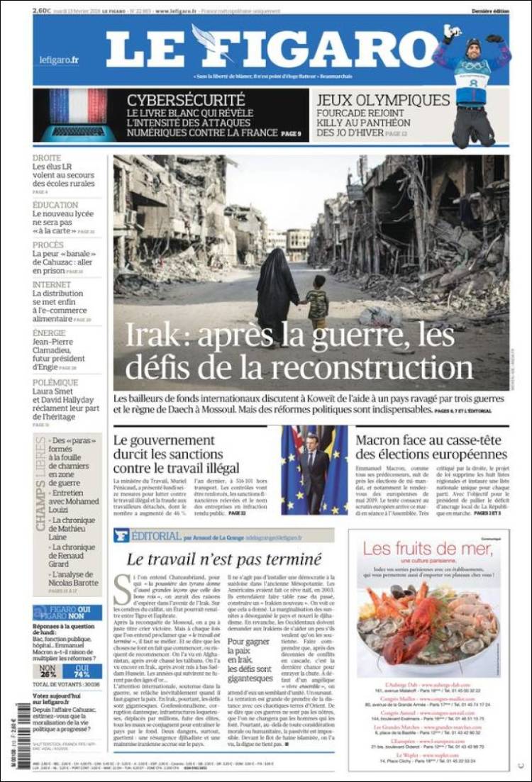 Le Figaro Portada 13 02 2018