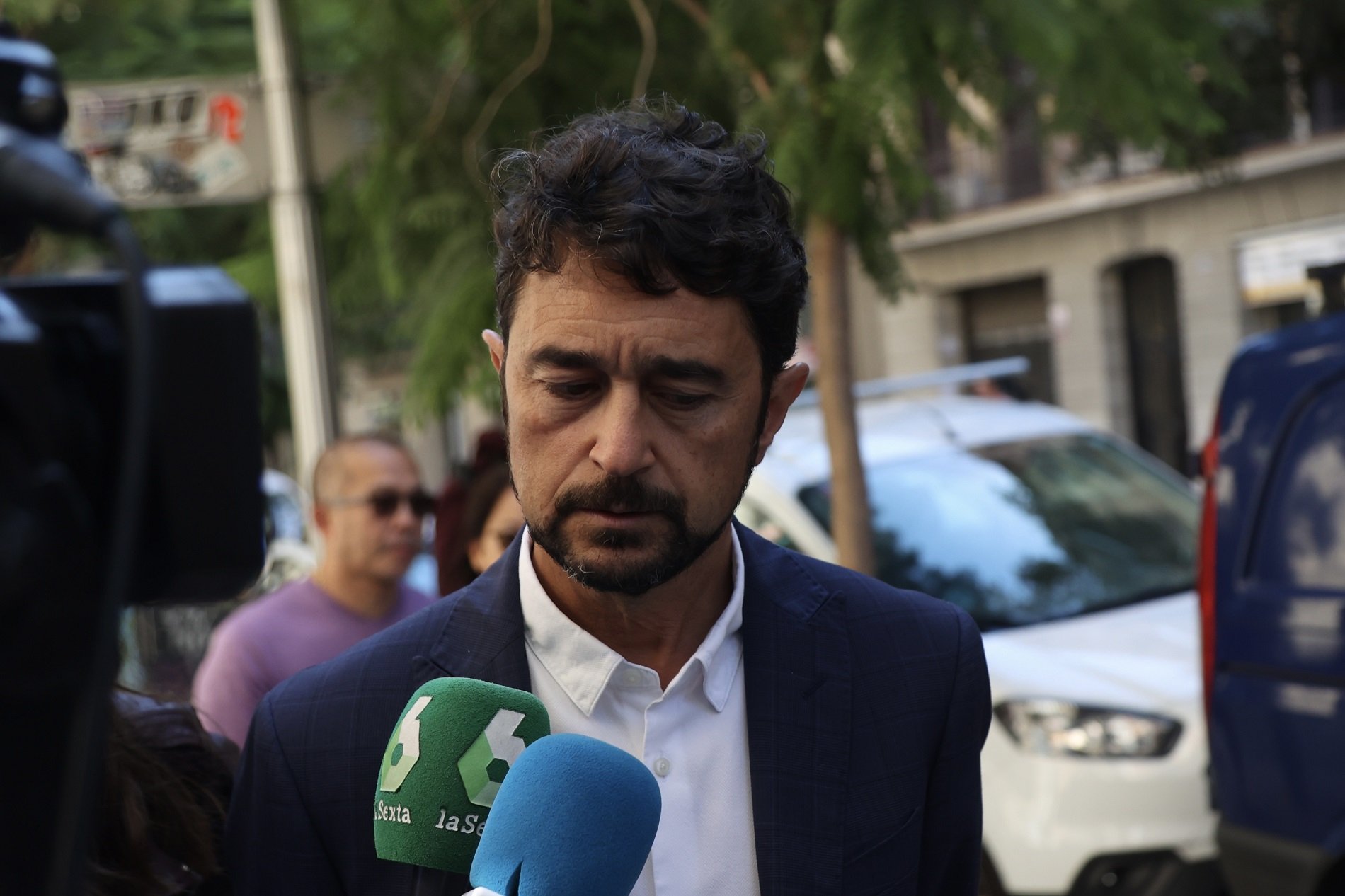 Damià Calvet a la seu de Junts Montse Giralt Damià Calvet a la seu de Junts Montse Giralt