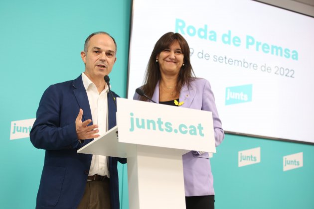jordi turull laura borras junts reunio executiva roda premsa - montse giralt jordi turull laura borras junts reunio executiva roda premsa - montse giralt
