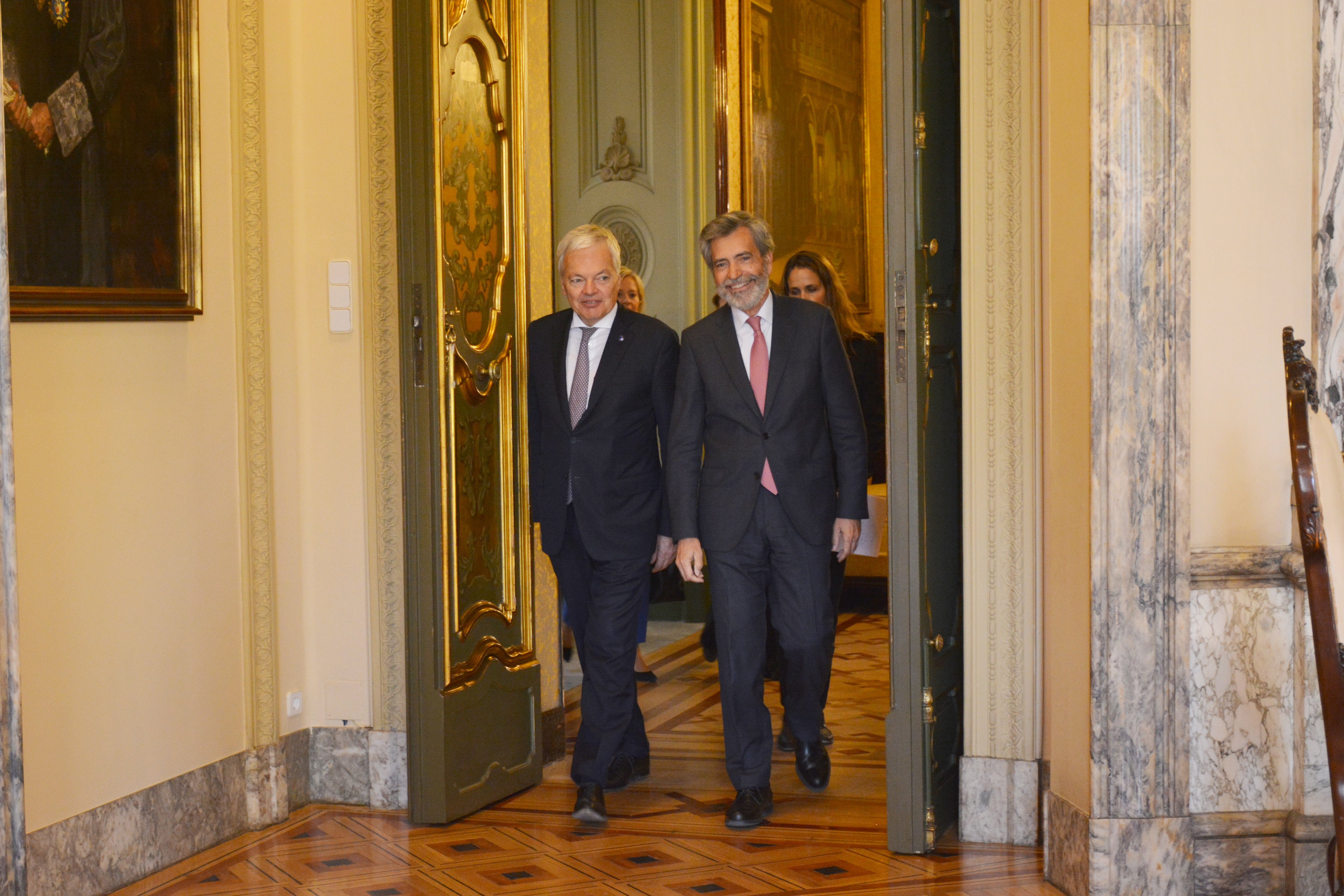 Carlos Lesmes confía en que la visita de Reynders "ayude" a "desatascar" el CGPJ