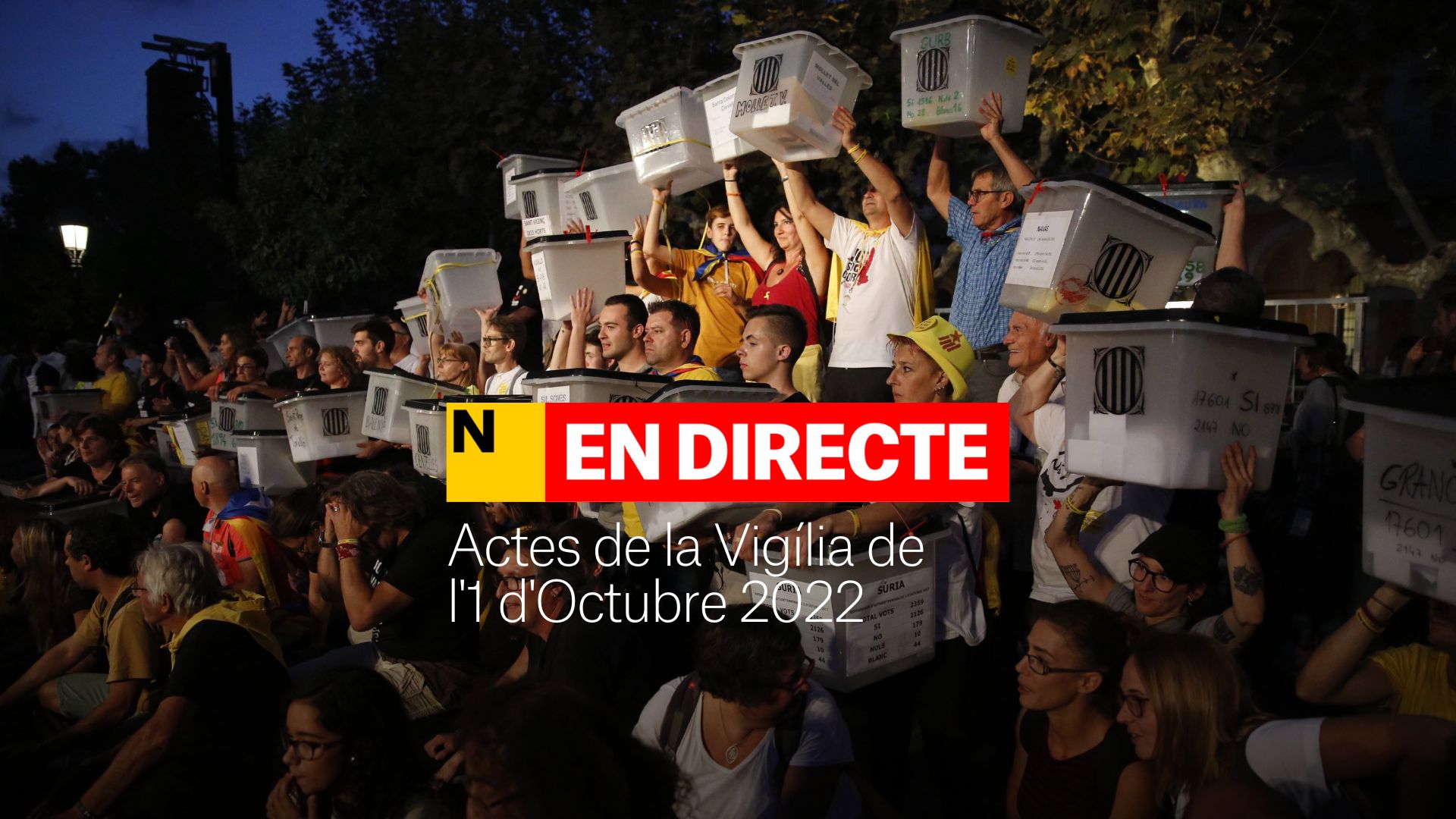 Actos de la víspera del 1 de octubre 2022, última hora | Movilización nocturna en las escuelas