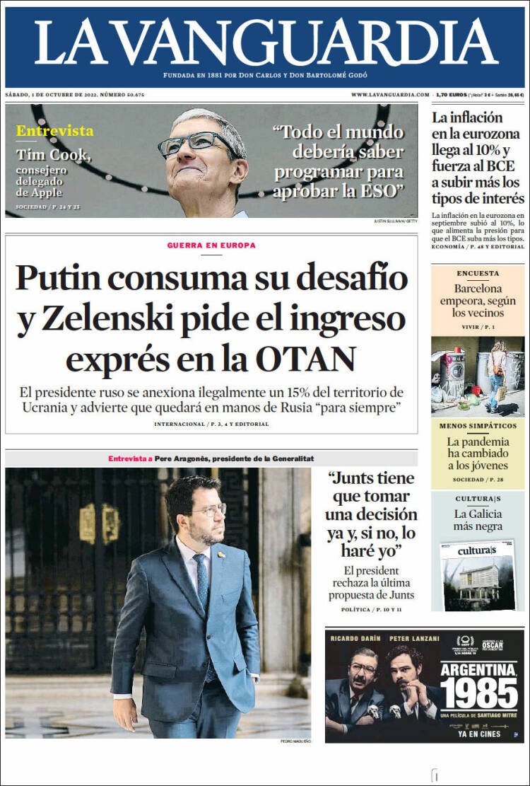 Portada La Vanguardia