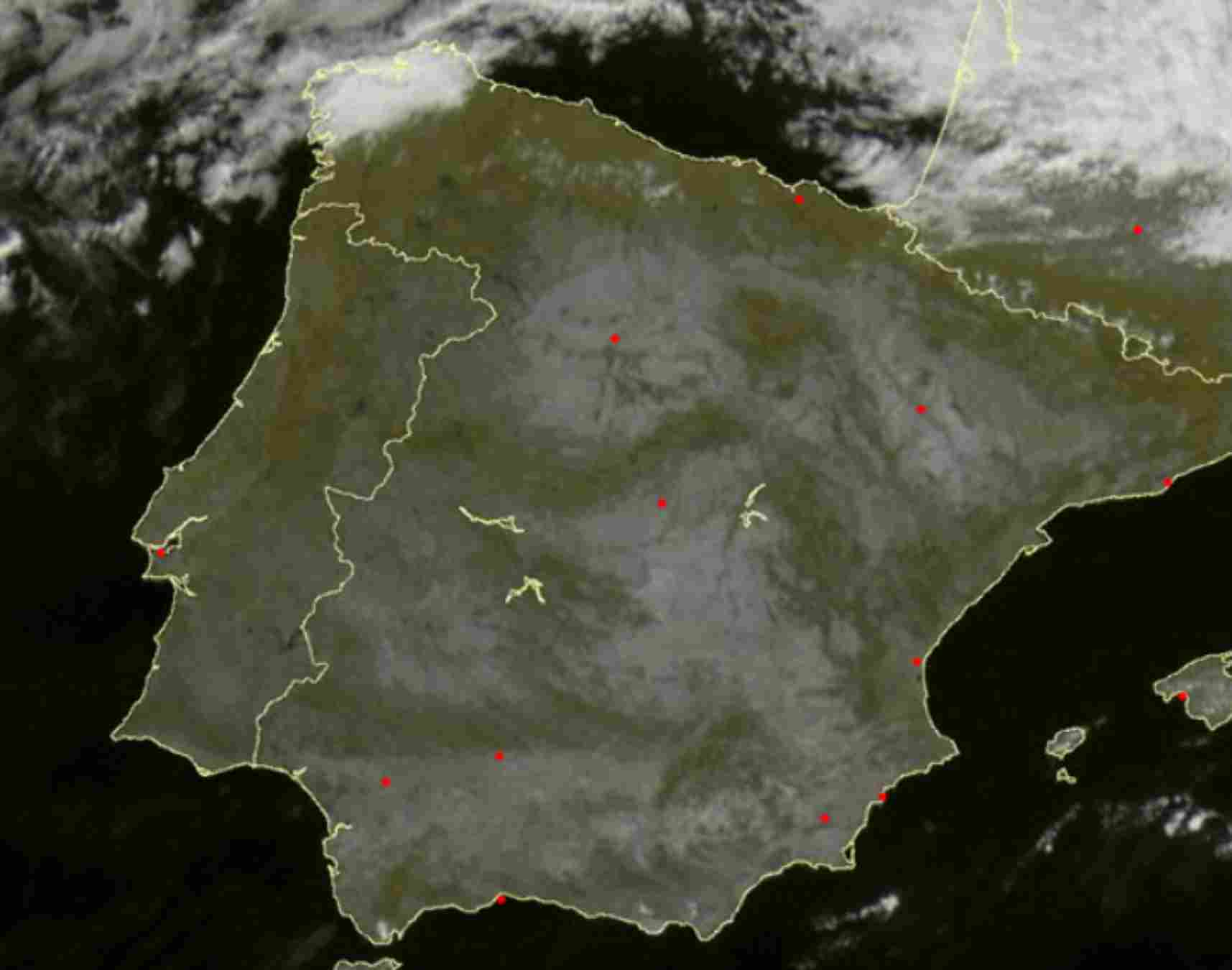 La nieve se puede ver desde las imágenes de satélite