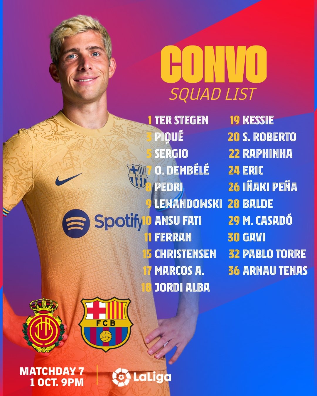Convo Barça Mallorca