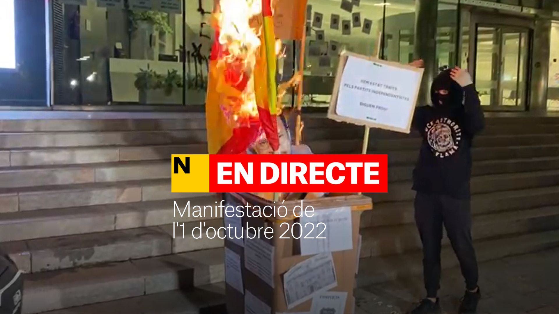 Manifestació de l'1 d'octubre 2022, última hora | Marxa dels CDR a Girona