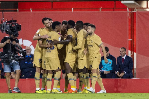 Barça celebracion gol Mallorca / Foto: EFE Barça celebracion gol Mallorca / Foto: EFE