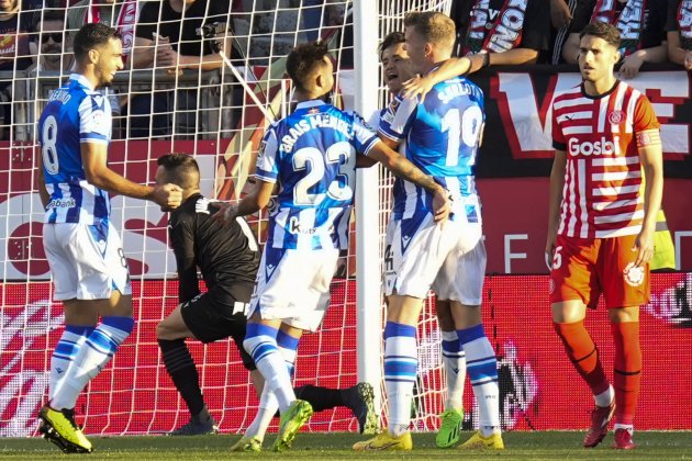 Celebracion gol Real Sociedad Girona