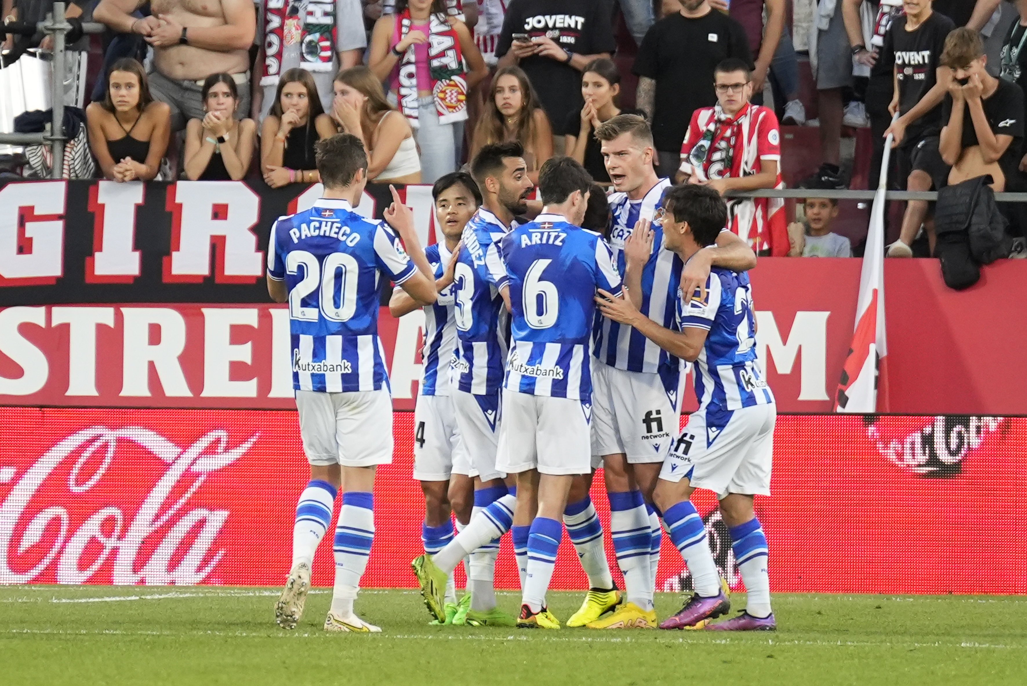 La Real Sociedad vence al Girona para llevarse los tres puntos del litigio de Montilivi (3-5)