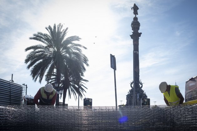 Inicio obras de las ramblas trabajadores Colono / Foto: Carlos Baglietto