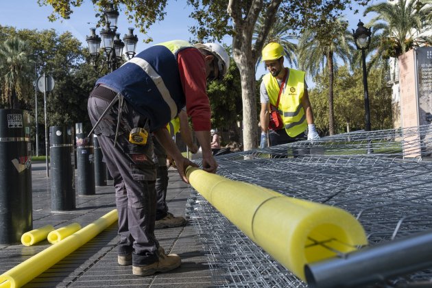 Inicio obras de las ramblas trabajadores vallas / Foto: Carlos Baglietto