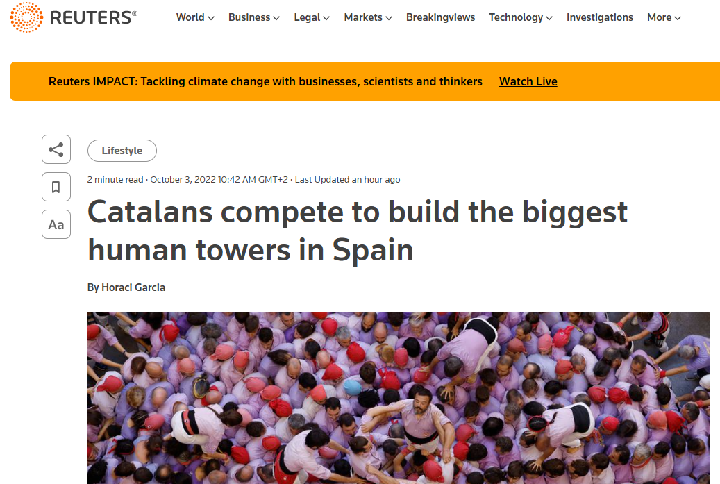 Noticia Castellers Reuters