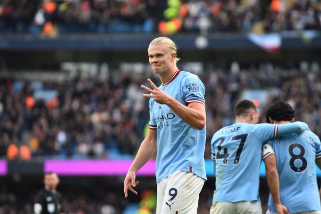 Erling Haaland hat-trick Manchester City / Foto: EFE