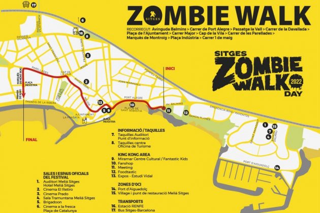 mapa sitges zombie walk 2022