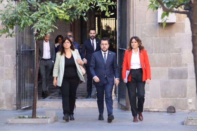 reunión Consejo Ejecutivo Gemma Geis, Pere Aragonès Laura Vilagrà 4 octubre 2022 ACN