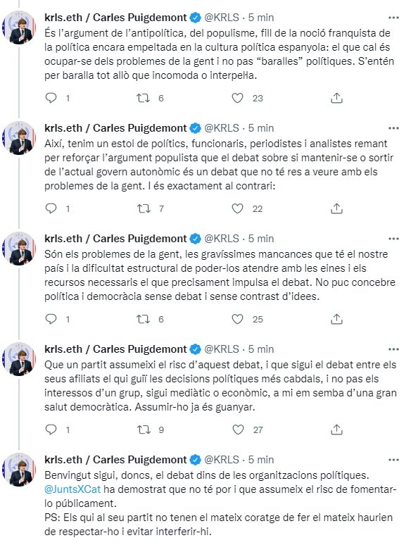 TUIT Carles Puigdemont 3 TUIT Carles Puigdemont 3