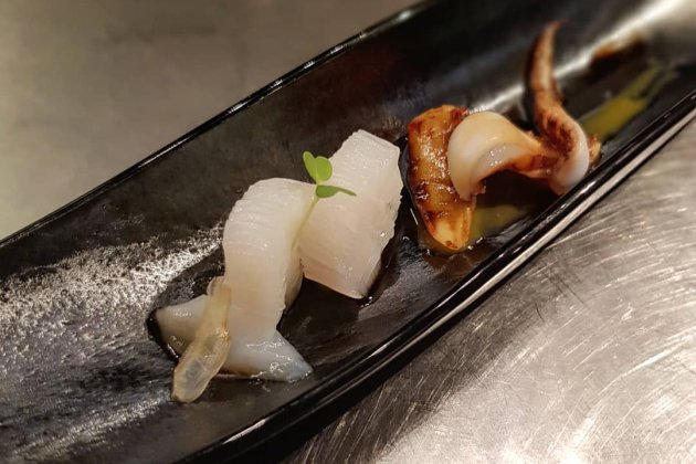 Sashimi de calamar, sifó i cartílag - Koy Shunka