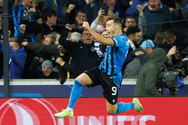 Ferran Jutgla celebracion gol Champions League Brujas Atletico Madrid / Foto: Europa Press