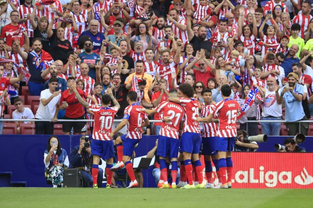 Jugadores Atlético Madrid celebran gol / Foto: EFE Jugadores Atlético Madrid celebran gol / Foto: EFE