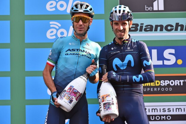 Alejandro Valverde Vincenzo Nibali Giro Lombardía / Foto: Michele Maraviglia - EFE Alejandro Valverde Vincenzo Nibali Giro Lombardía / Foto: Michele Maraviglia - EFE
