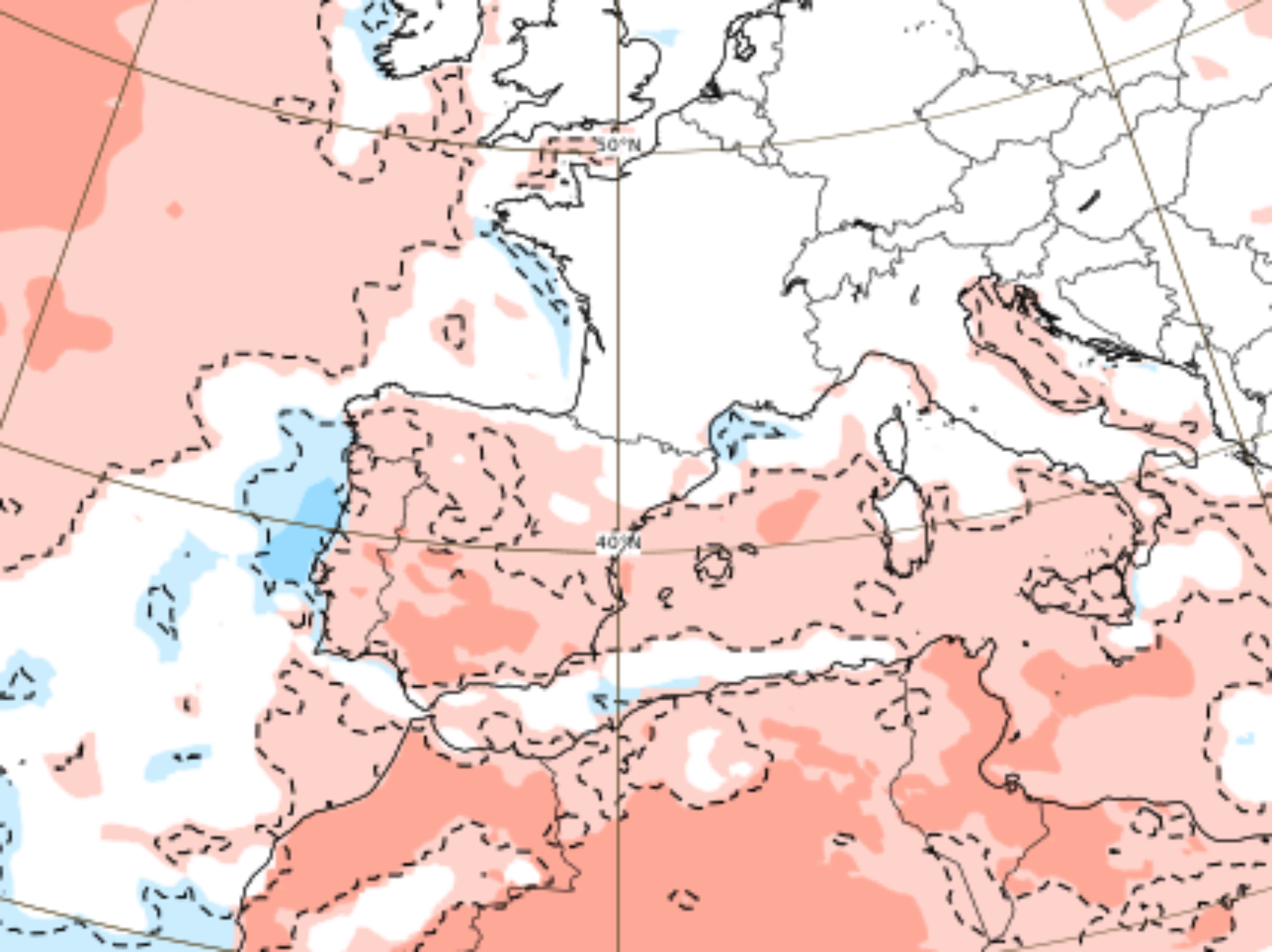 Anomalía térmica por encima de la media a finales de octubre / ECMWF