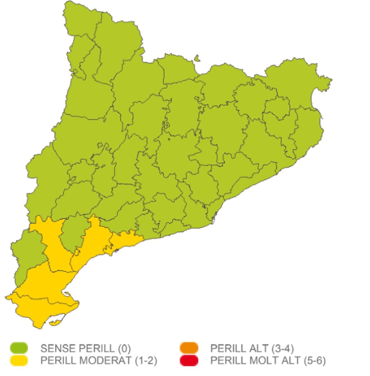 Alerta pluges i tempestes Meteocat