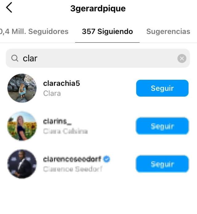 Piqué sigue a Clara Piqué sigue a Clara