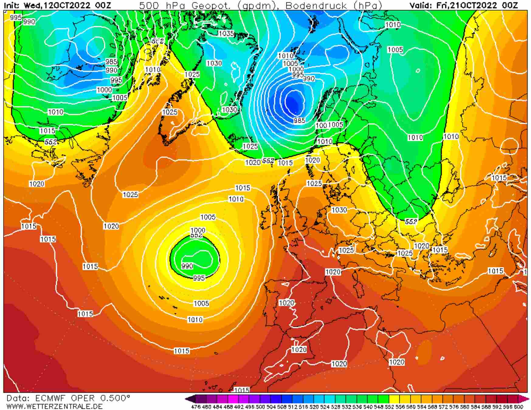 Una nova massa d'aire fred es despenjarà de la circulació general, però no ens portarà molta pluja a Catalunya / WETTERZENTRALE