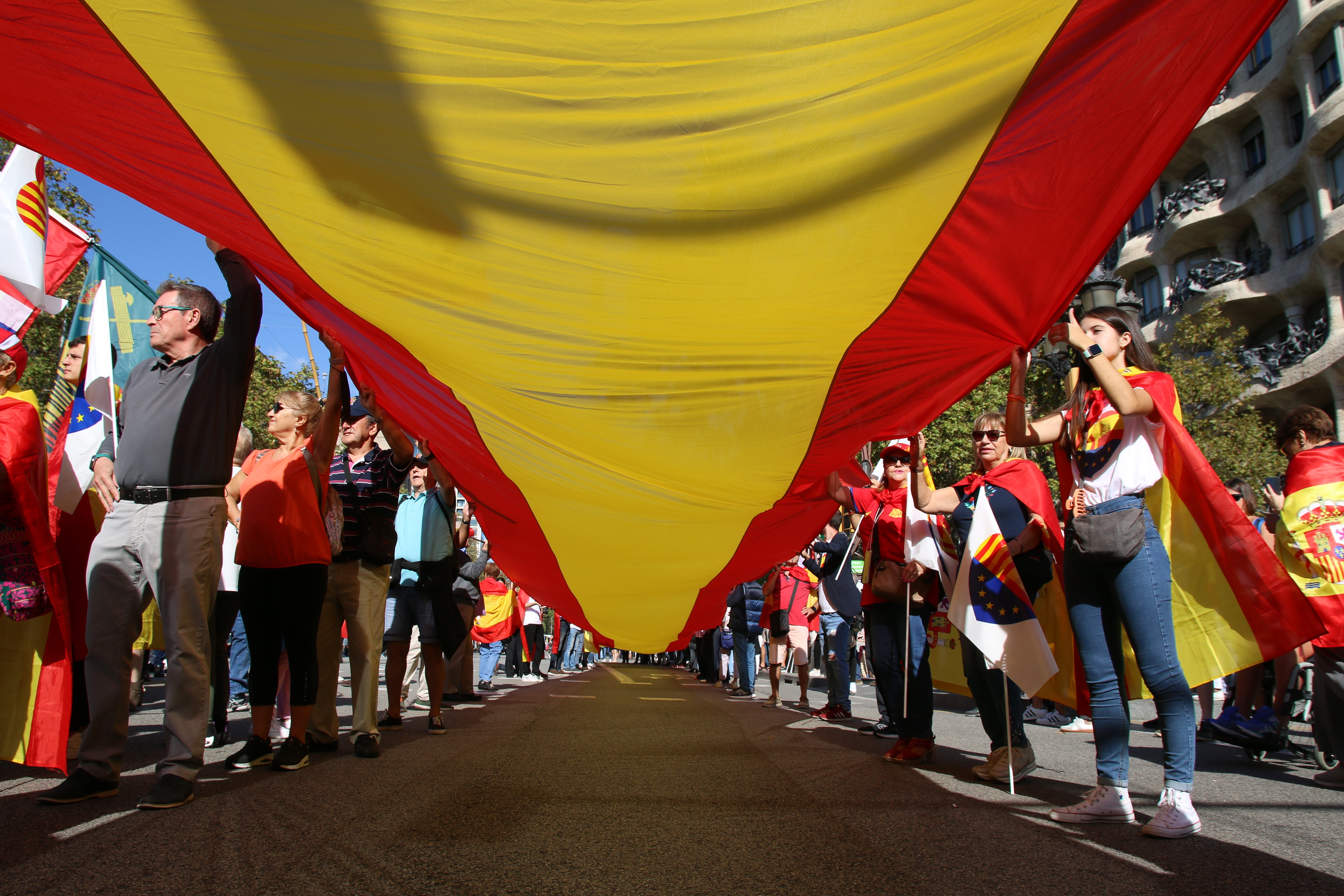 Un espanyolista, "molt decebut" amb la manifestació del 12-O a Barcelona