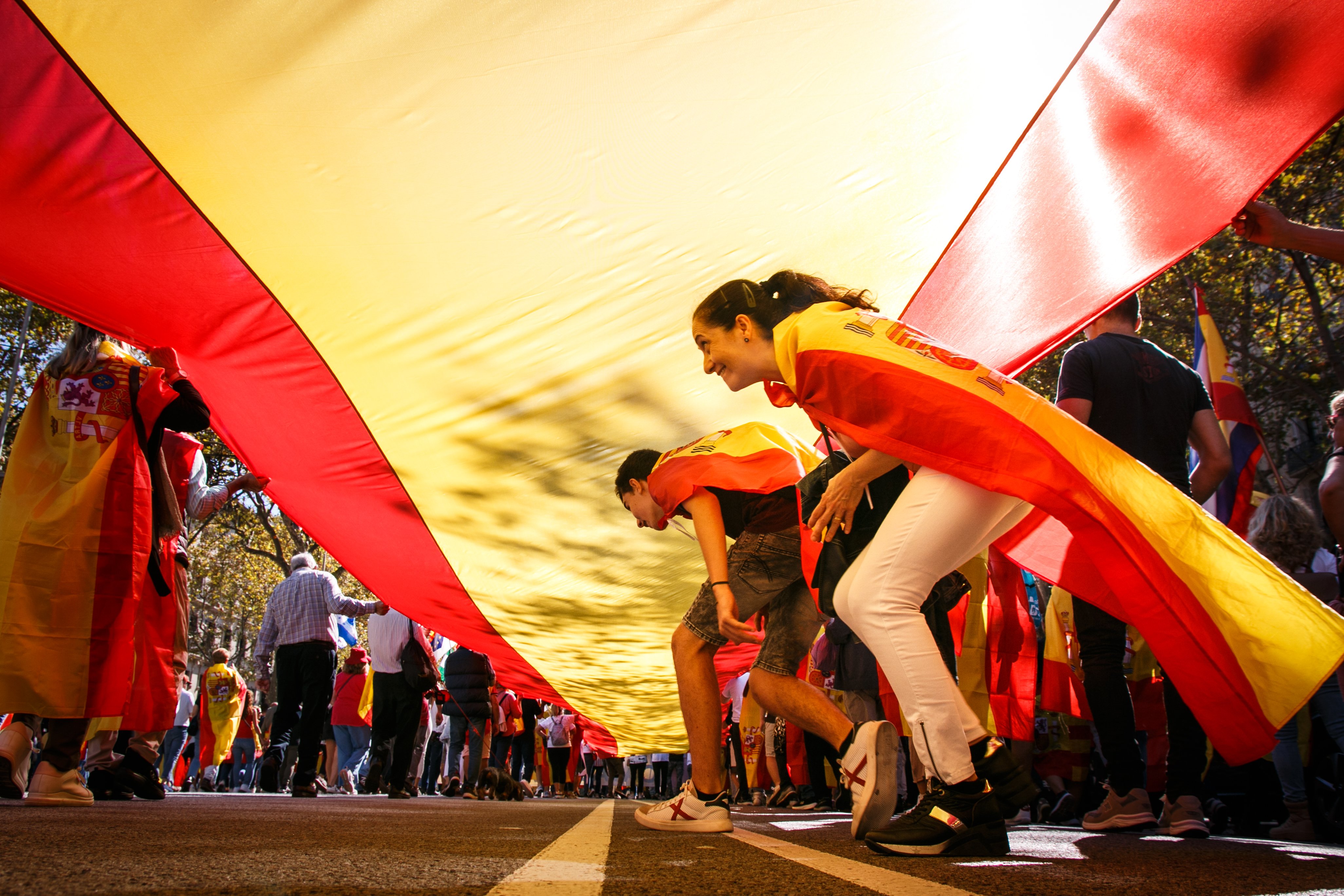 El matí del 12 d’octubre, Dia de la Hispanitat, a Barcelona, en imatges