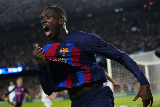 Ousmane Dembélé celebra gol Barça Inter Champions / Foto: EFE Ousmane Dembélé celebra gol Barça Inter Champions / Foto: EFE