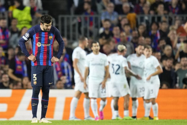 Gerard Piqué jugadoras Inter gol Barça Champions / Foto: EFE