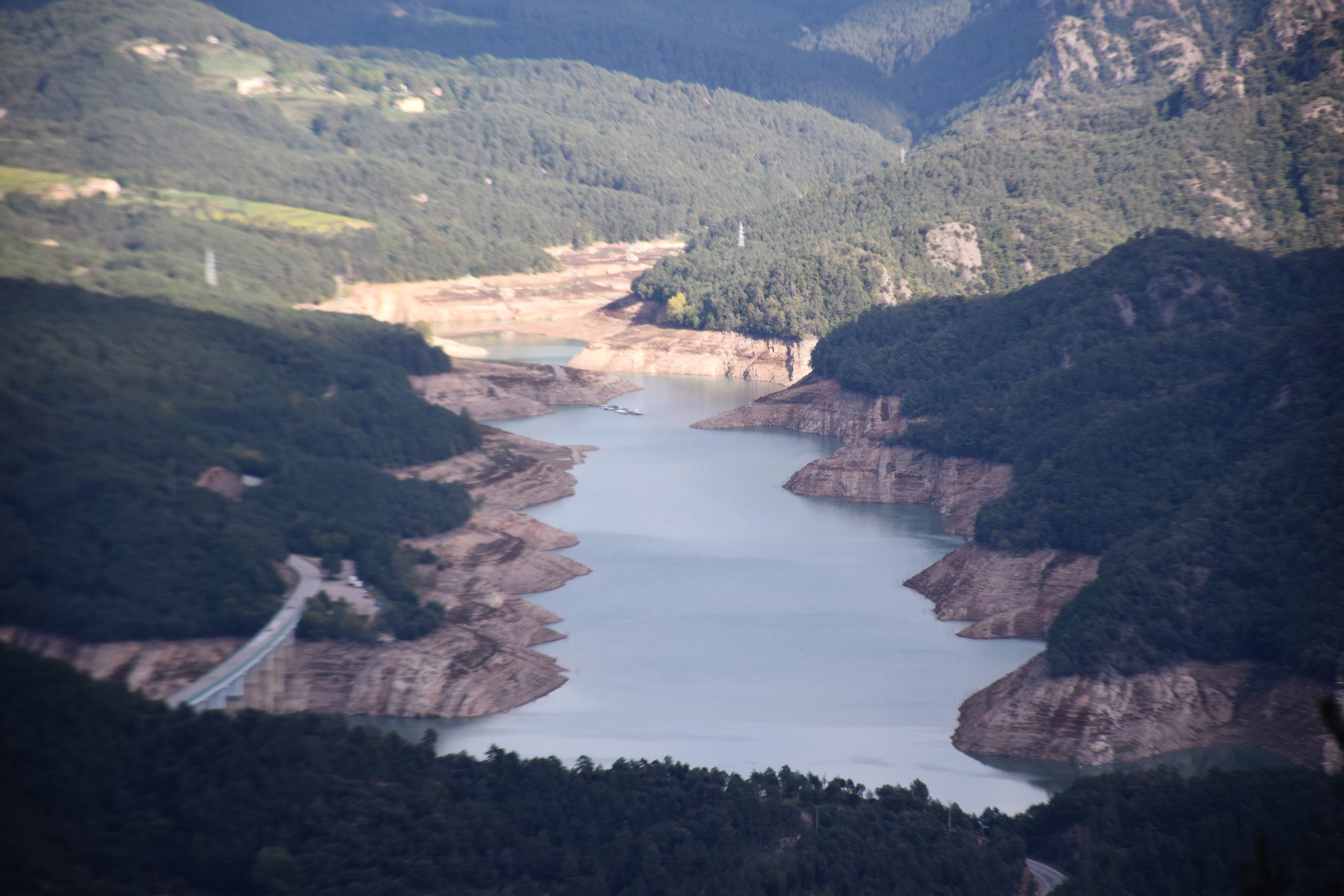 Sequía en el pantano de la Baells Foto @marionarifa Twitter