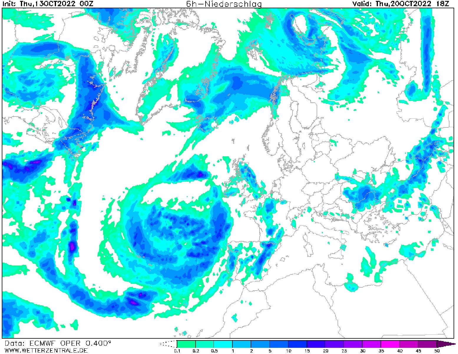 La previsió del temps anuncia pluges dijous, 20 d'octubre ECMWF Wetterzentrale La previsió del temps anuncia pluges dijous, 20 d'octubre ECMWF Wetterzentrale
