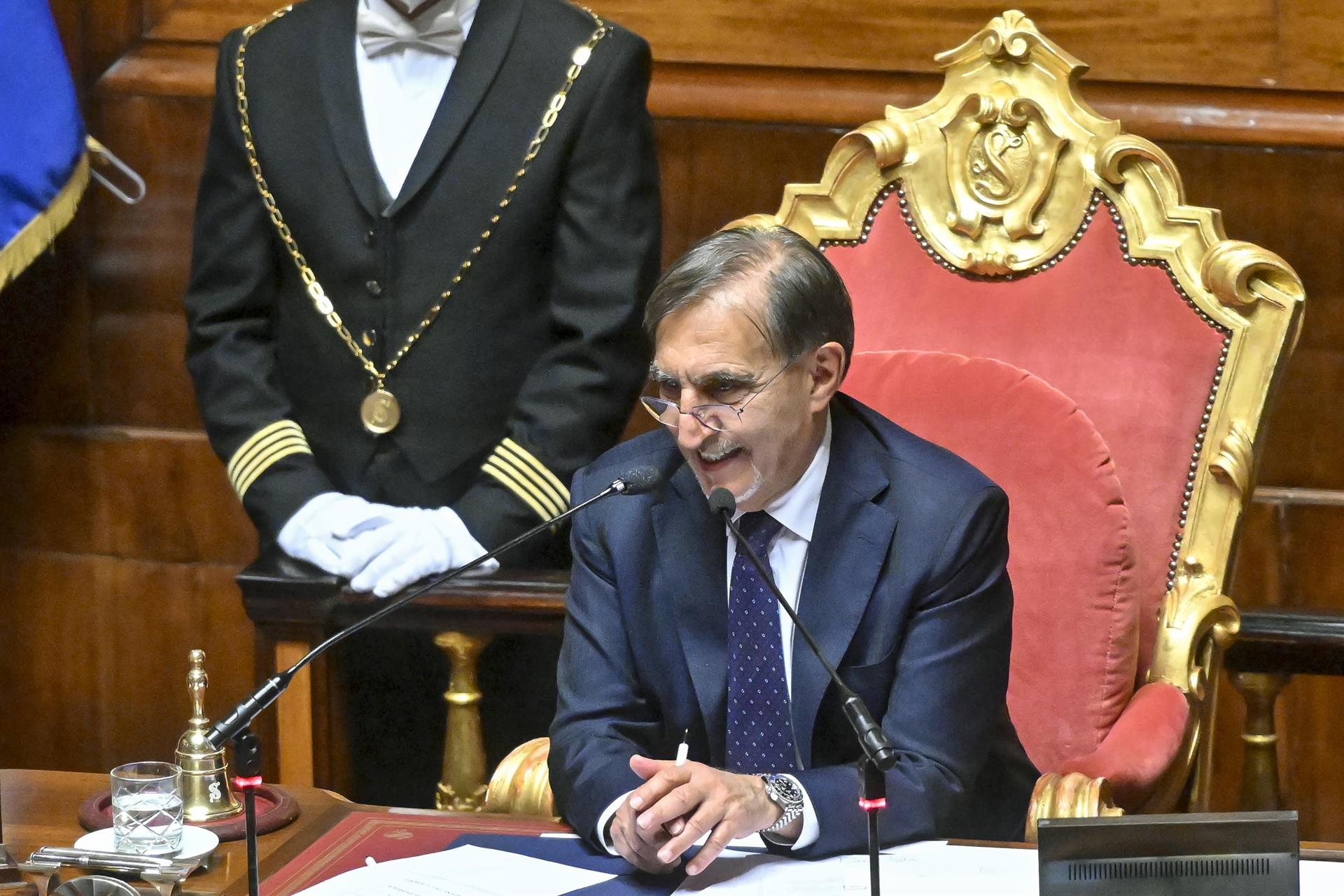 El 'mussolinista' Ignazio La Russa, nuevo presidente del Senado de Italia