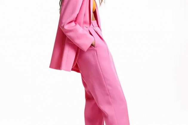 Blazer oversize de botonadura sencilla Blazer oversize de botonadura sencilla