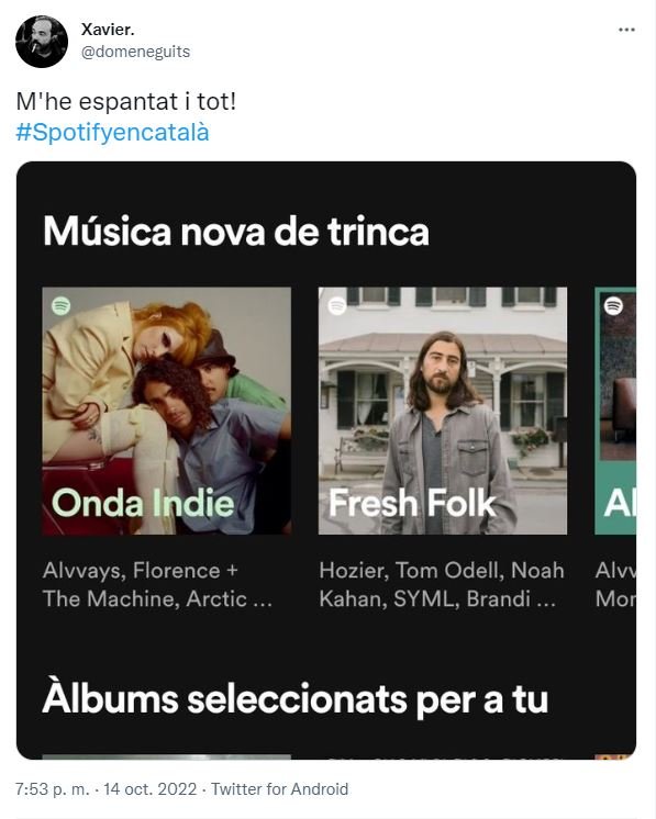 spotify en catalán