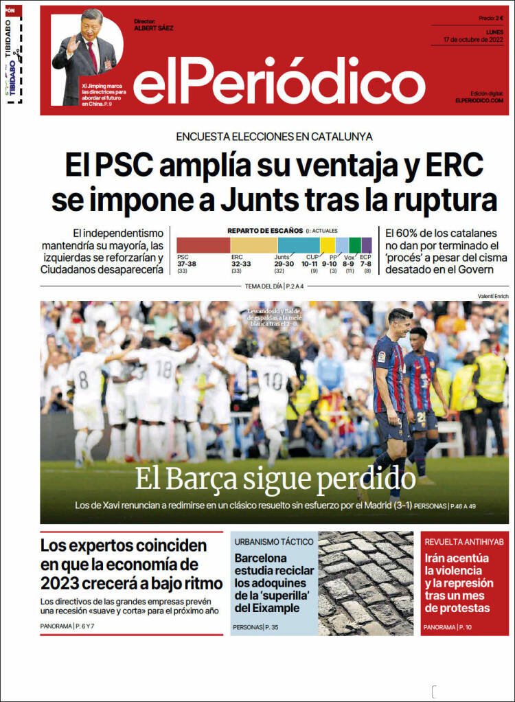 elperiodico portada 17 octubre 2022 elperiodico portada 17 octubre 2022