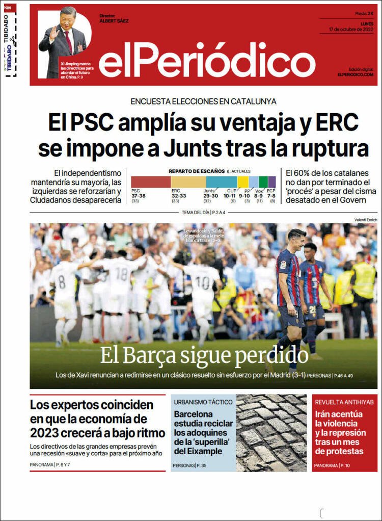 elperiodico portada 17 octubre 2022