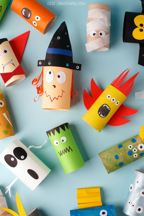 Decoracio Halloween casera amb nens carto rotllo paper Pinterest