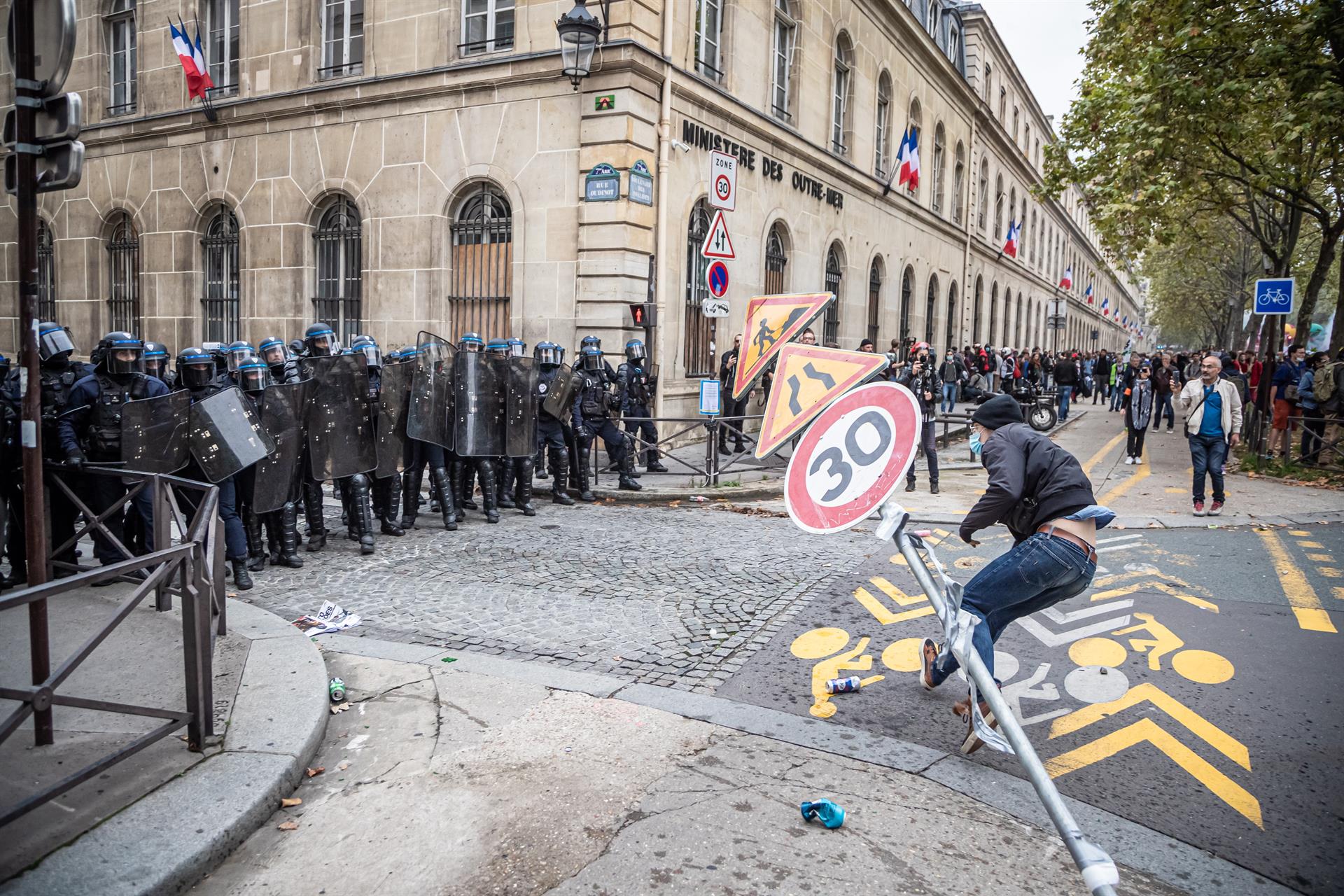 Vaga Manifestació França Octubre 2022 / Foto: EFE