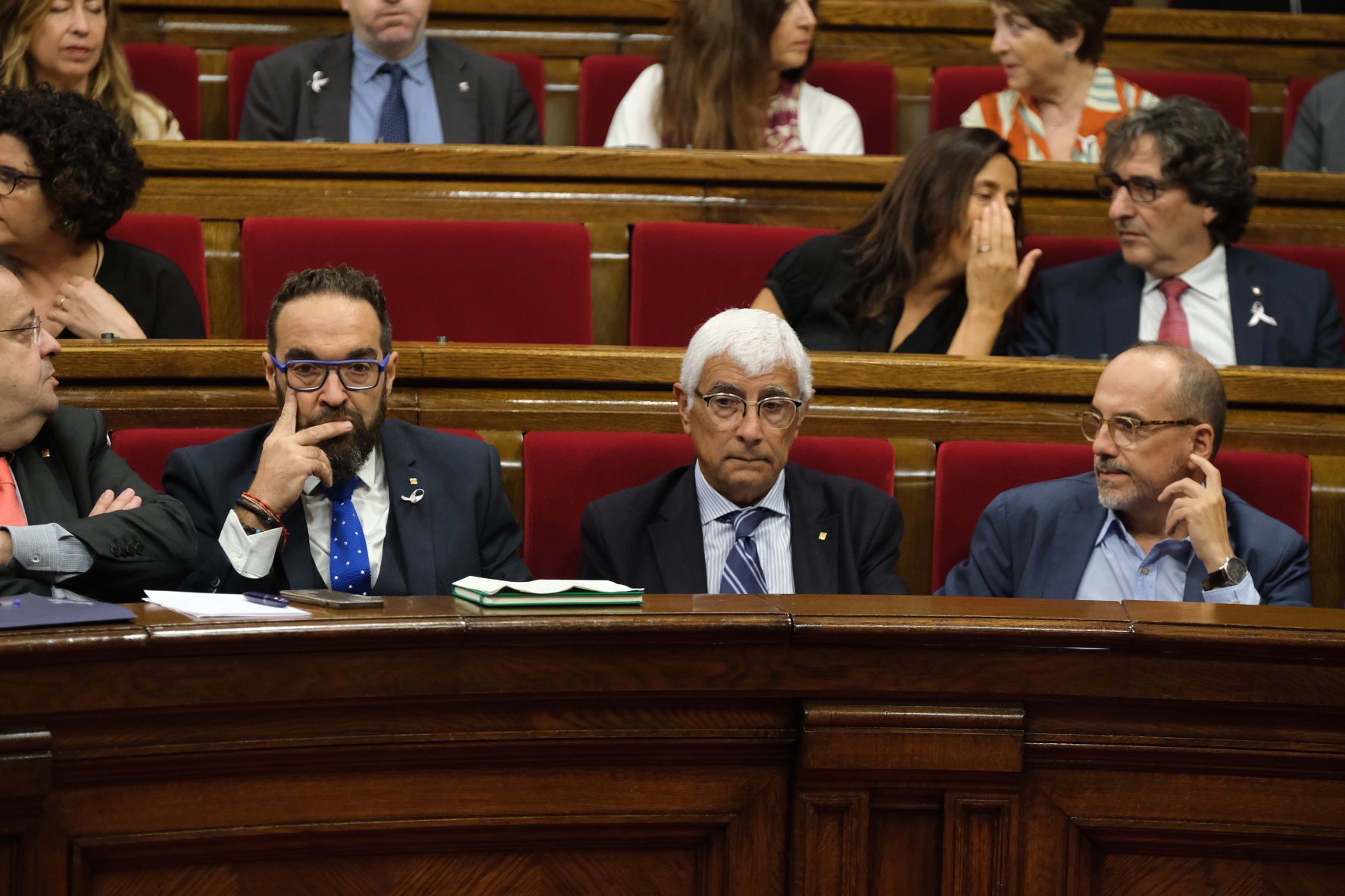 Manuel Balcells, Carlos Campuzano i Juli Fernández al Parlament / Carlos Baglietto