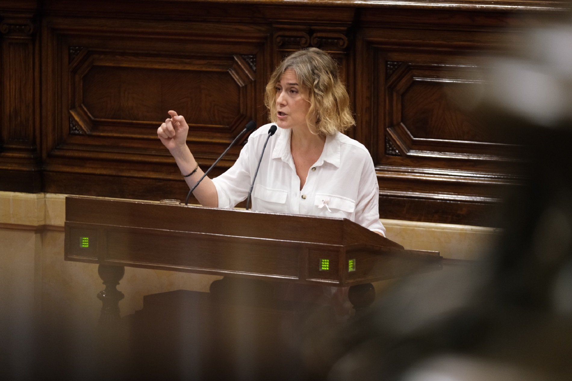 La presidenta d'En Comú Podem, Jéssica Albiach, al Parlament de Catalunya / Carlos Baglietto