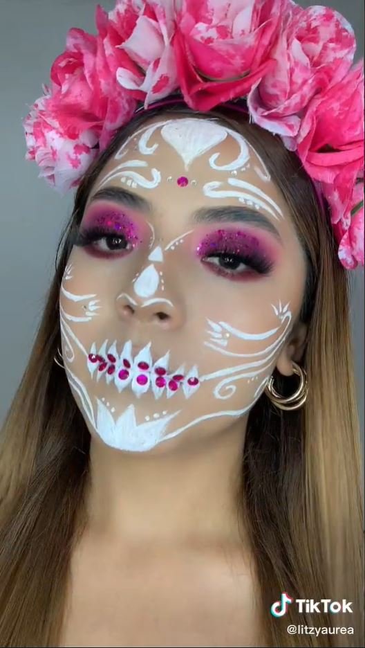 maquillaje calavera mexicana catrina halloween 2022