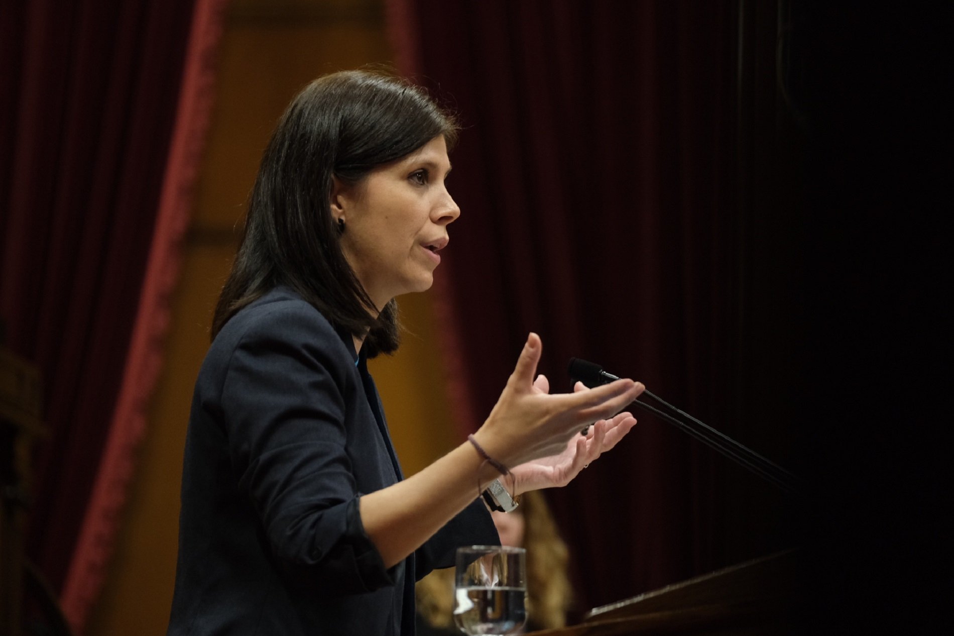 La secretària general adjunta i portaveu d'ERC, Marta Vilalta, al Ple del Parlament / Carlos Baglietto
