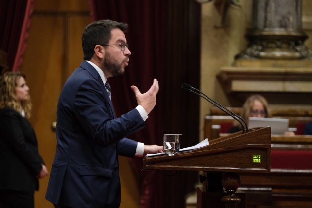 El president Pere Aragonès al Ple del Parlament  / Carlos Baglietto