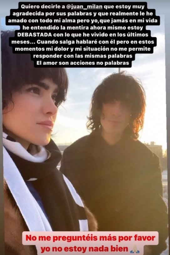 Paloma González deja a Juan Milán en Instagram
