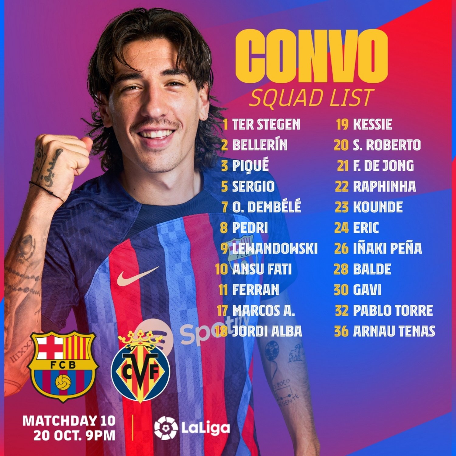 convo barca villarreal convo barca villarreal